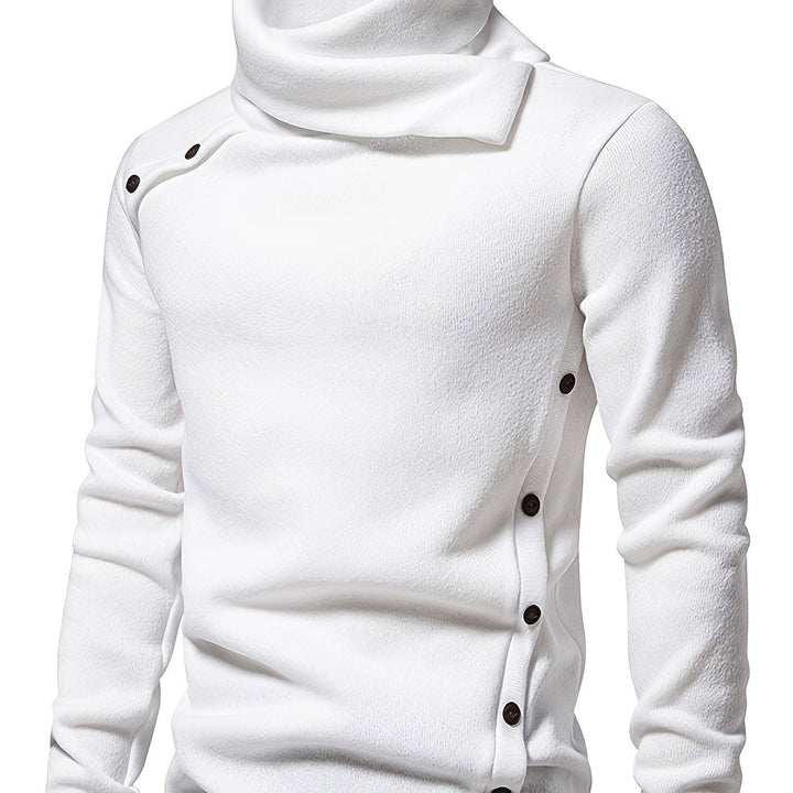 Luźny kołnierz Button-Up sweter