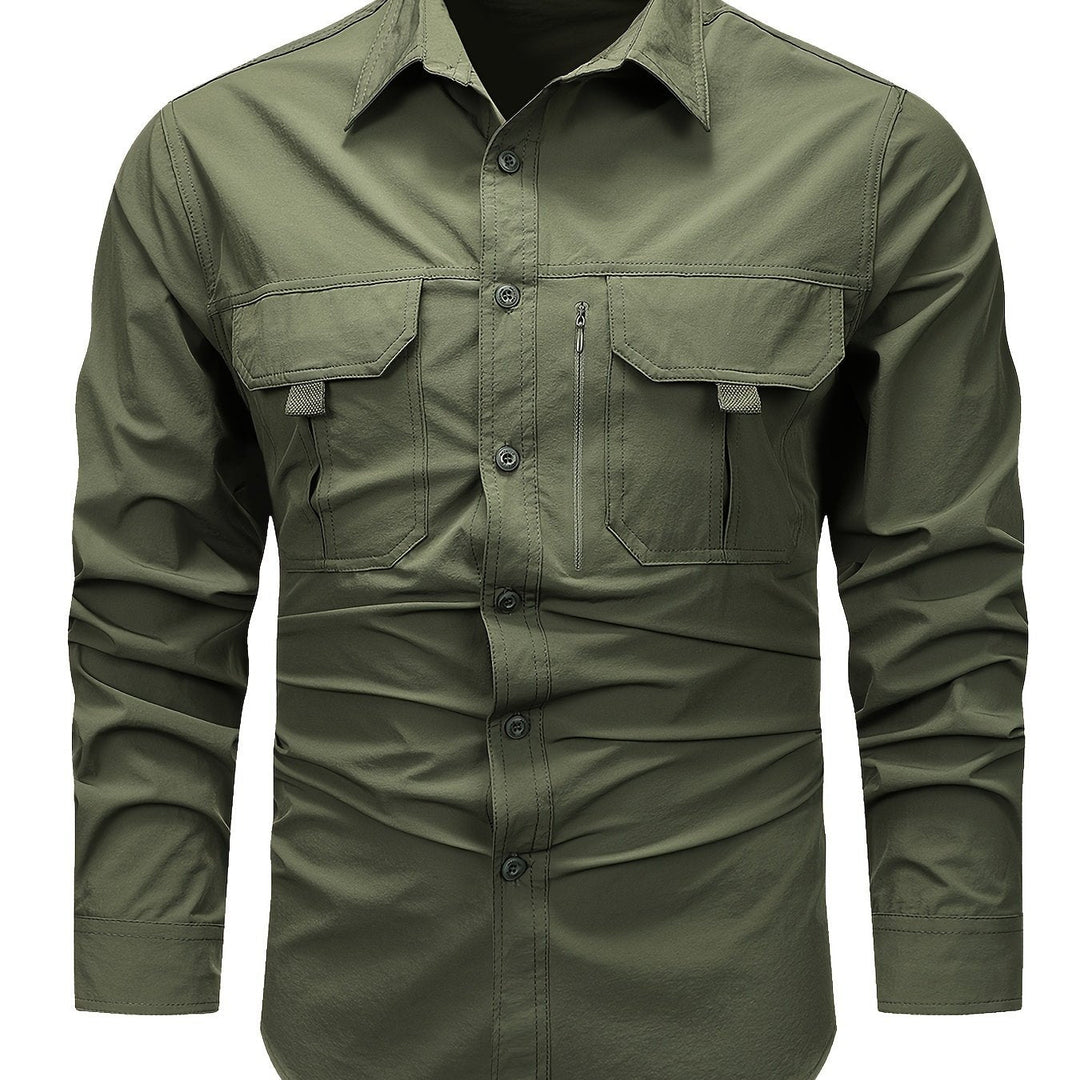 Solidny Multi-Pocket Cargo koszula