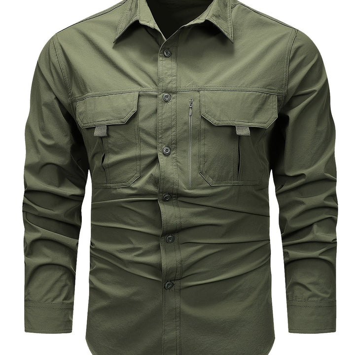 Solidny Multi-Pocket Cargo koszula
