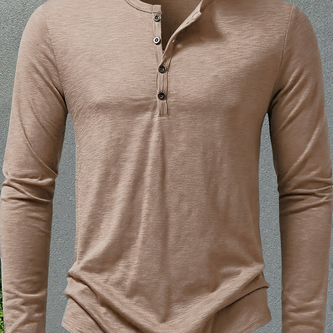 Klasyczny Button-Placket Henley