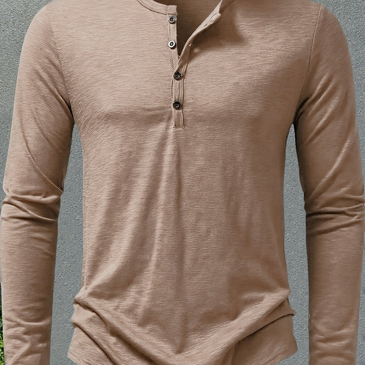 Klasyczny Button-Placket Henley
