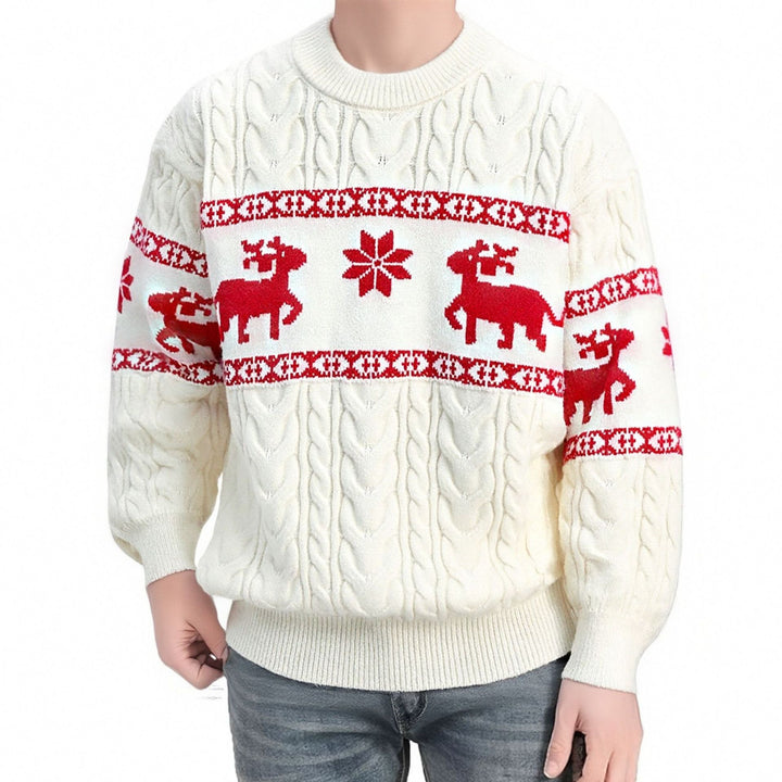 Męski sweter świąteczny z reniferem