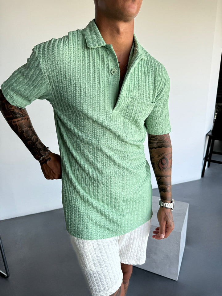 Koszulka Polo Oversize - Cichy Zielony
