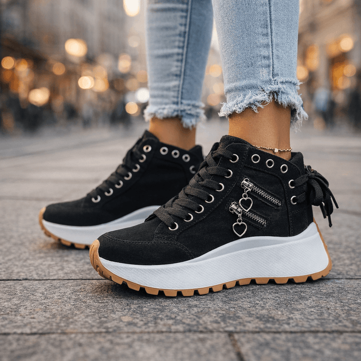 Wysokiej jakości wysoki skrojony koronka buty