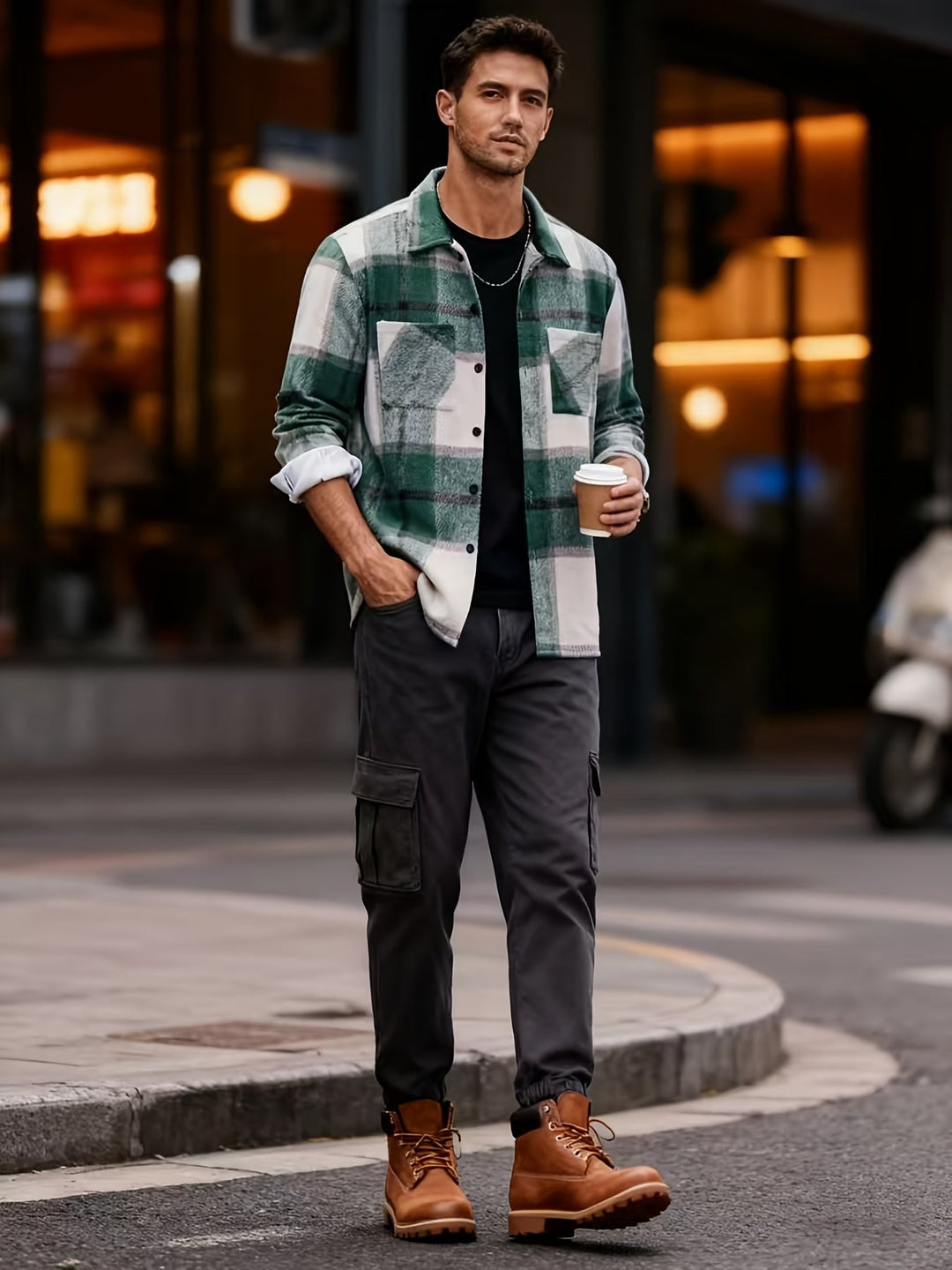 Solidny Check Overshirt