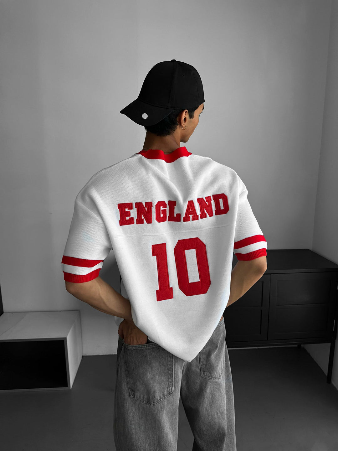 Oversize Angielski T-shirt - Biały
