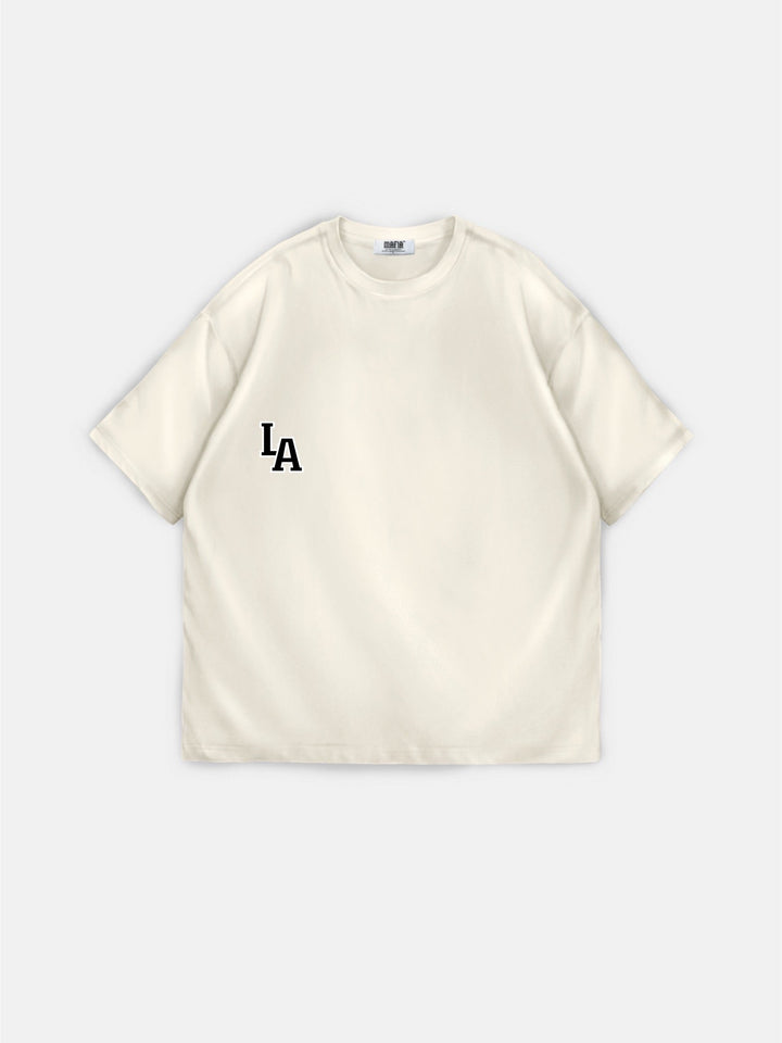 Oversize L.A T-shirt - Beżowy