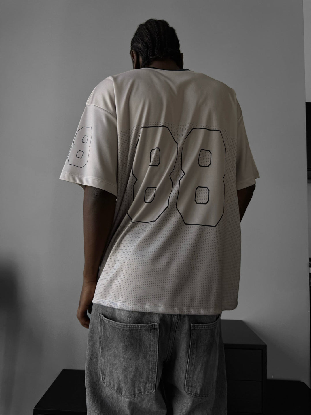 Oversize Varsity Mafia T-Shirt - Kamień