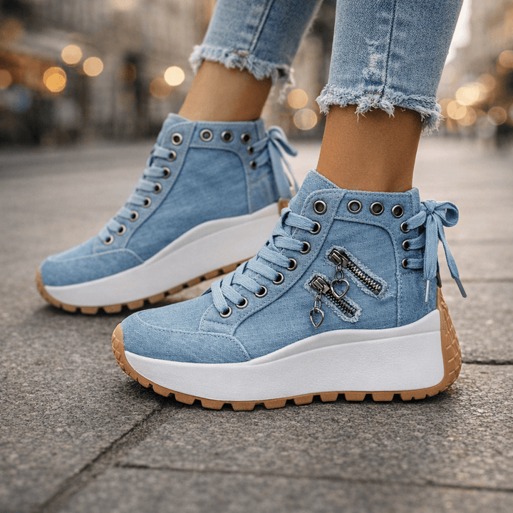 Wysokiej jakości wysoki skrojony koronka buty
