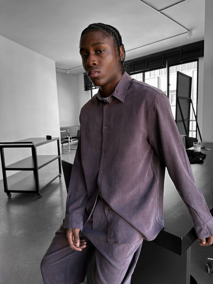 Oversize Koszula Tencel - Deauville Mauve