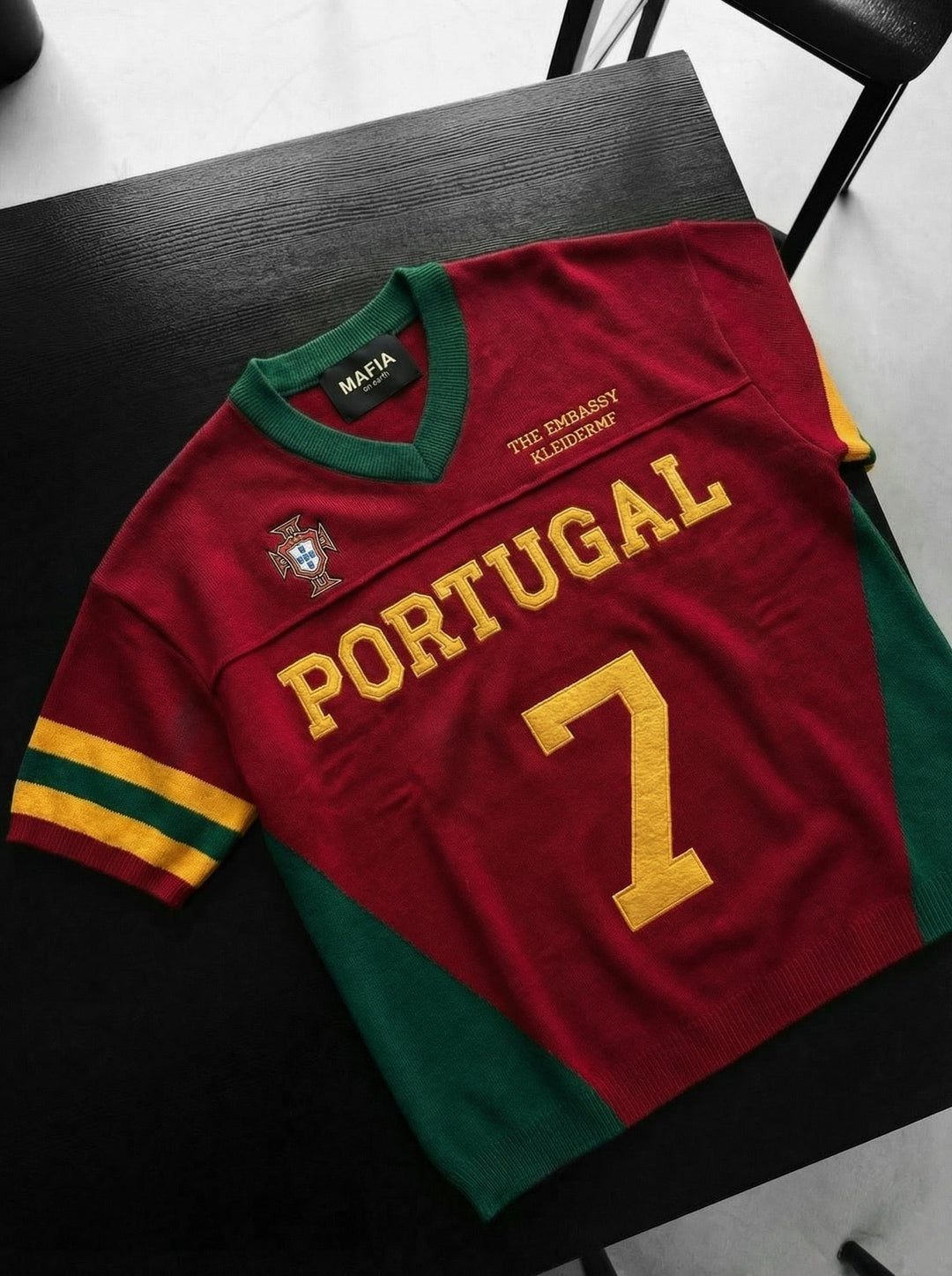 Oversize Portugal Knit T-shirt - Czerwony