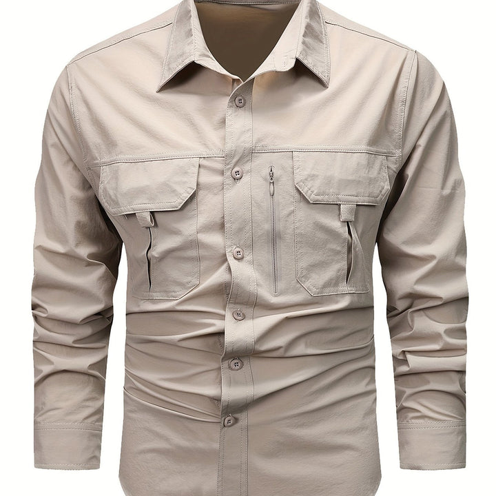 Solidny Multi-Pocket Cargo koszula