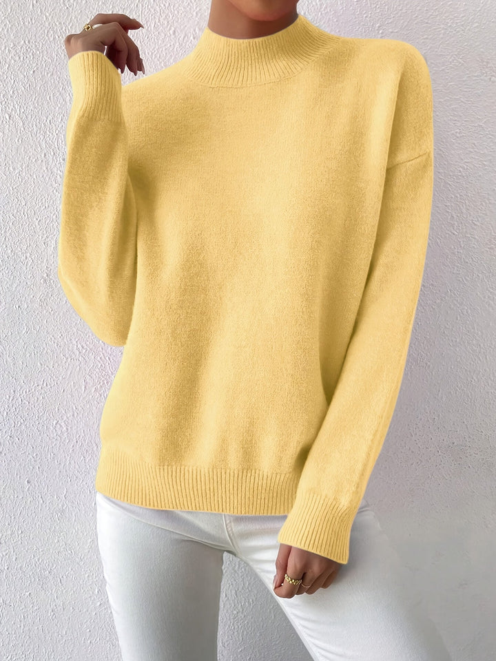 Elegancki imitacja szyja sweter