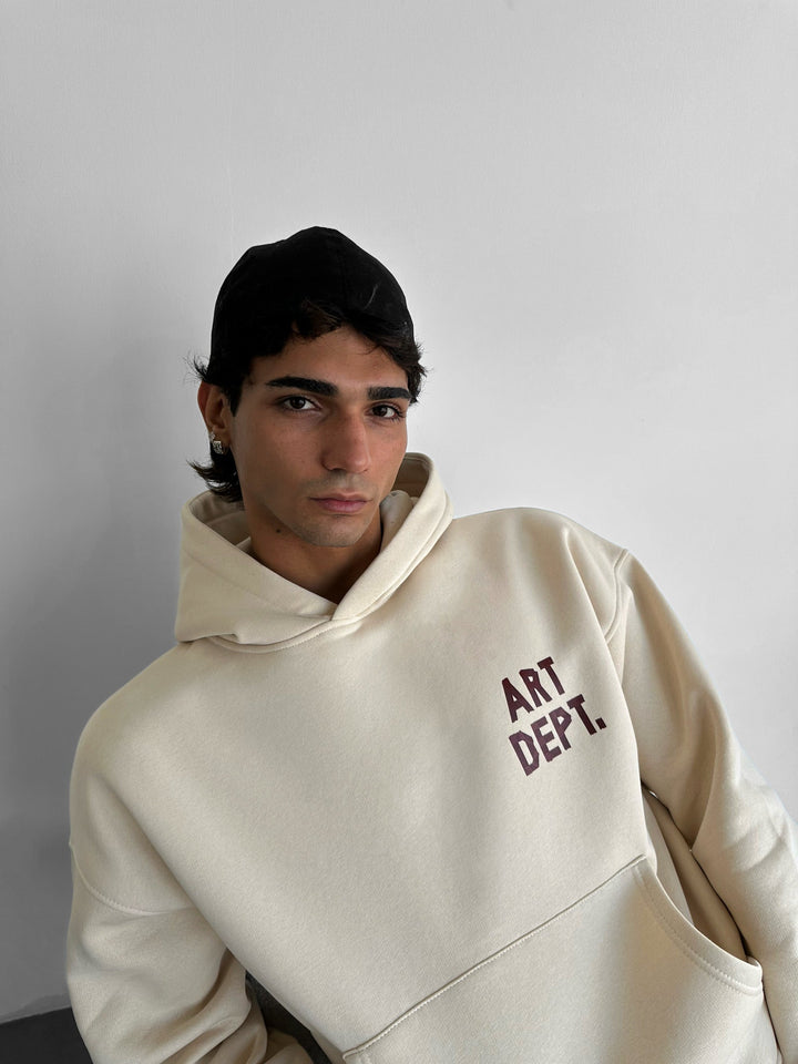 Oversize Art Dept. Hoodie - Beżowy