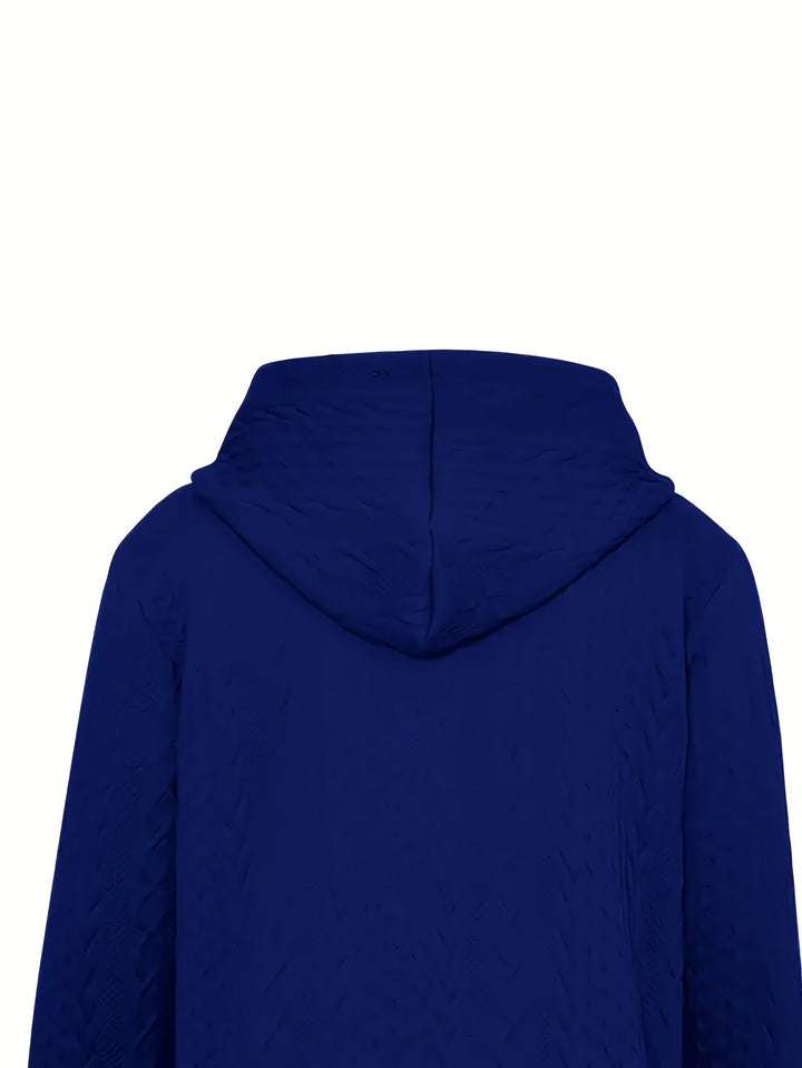 Fakturowany Zip-Up z kapturem kurtka