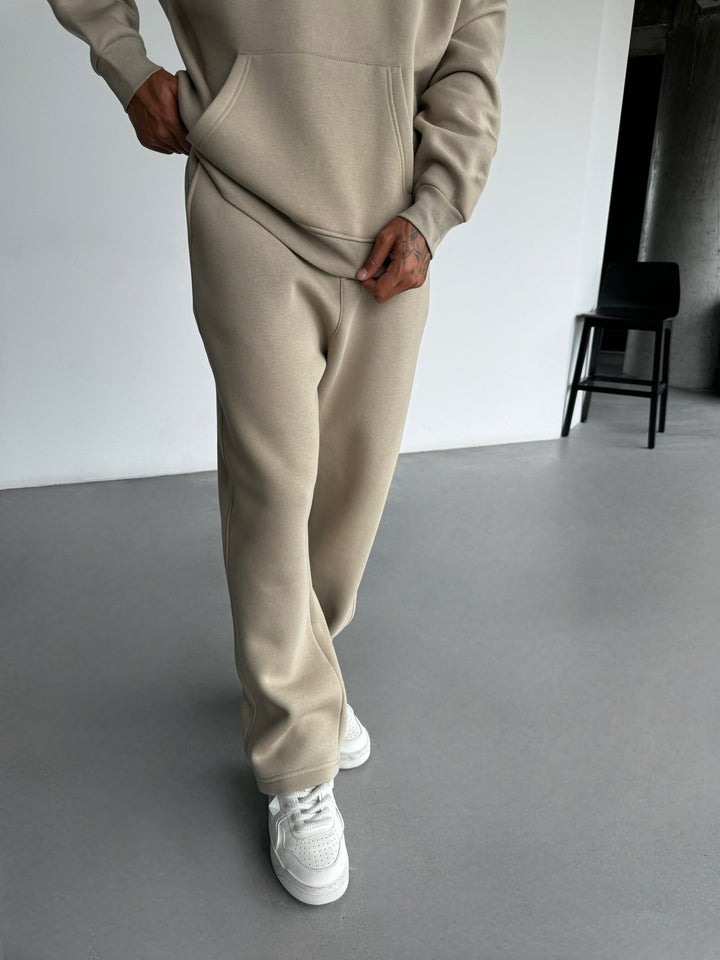 Podstawowe Spodnie - Prosty Taupe