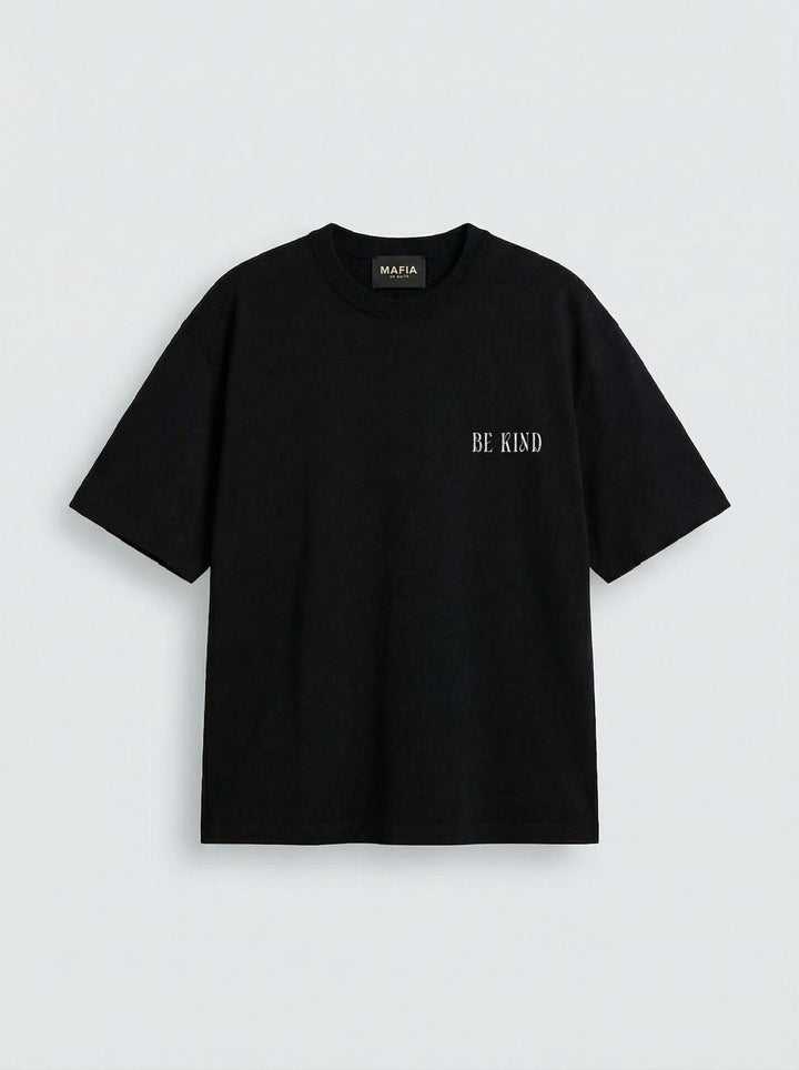 T-shirt Oversize Be Kind - Czarny