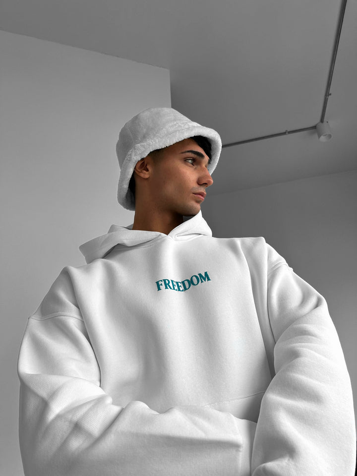 Oversize Freedom Hoodie - Biały