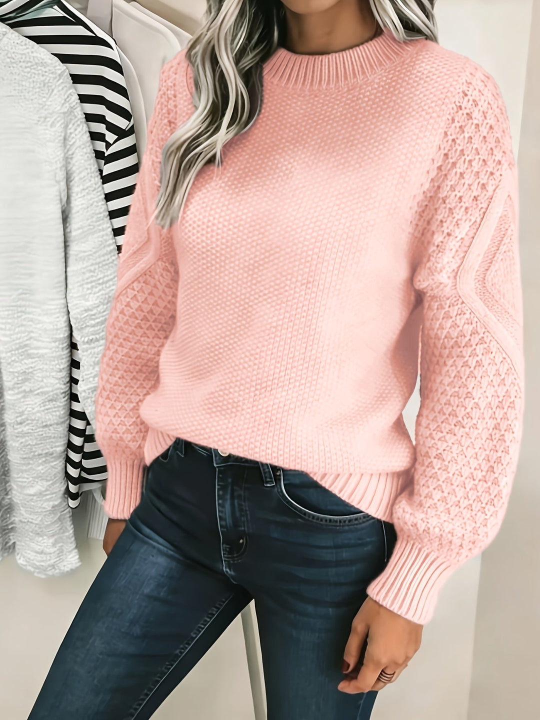 Przytulny Lantern-Sleeve sweter