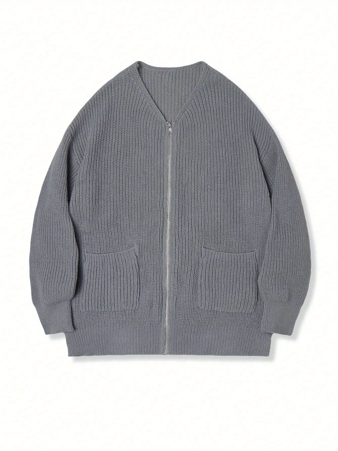 Swobodny Zip-Up kardigan
