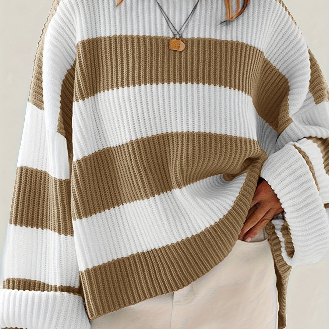 Swobodny Colorblock sweter