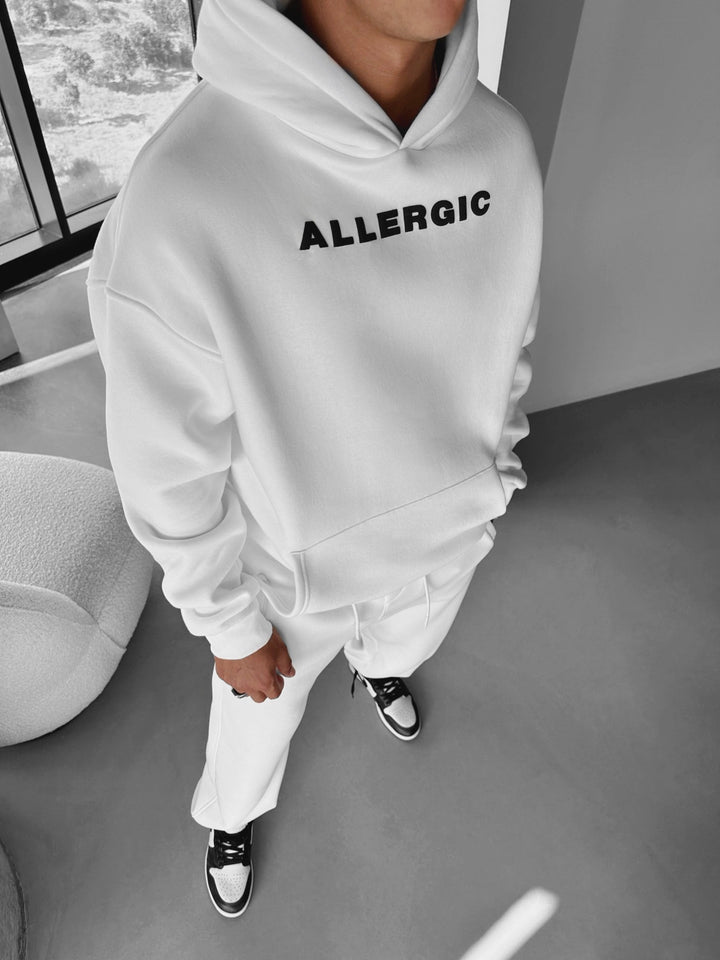 Oversize Hoodie Alergiczny - Biały