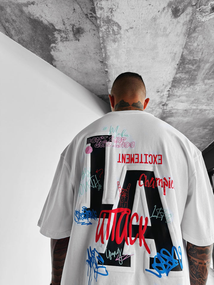 Oversize L.A T-shirt - Ecru