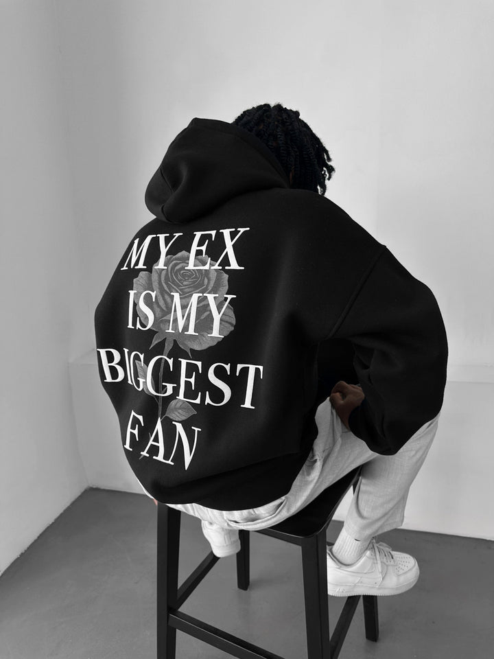Oversize “EX” Hoodie - Czarny
