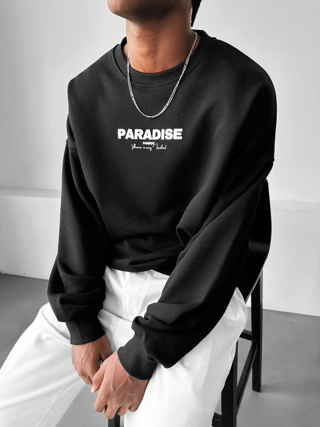 Sweter Oversize Paradise - Czarny