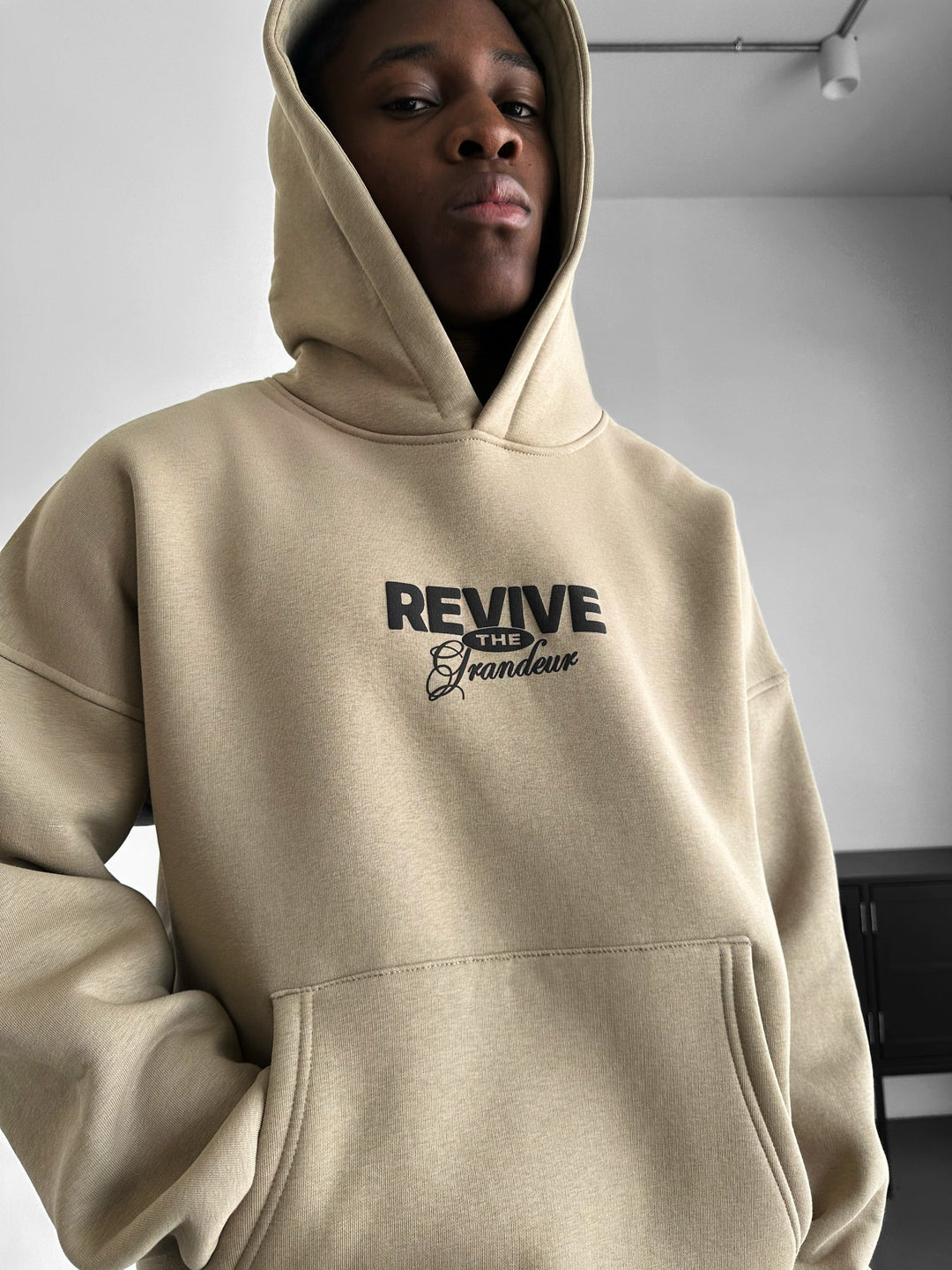 Oversize Revive Hoodie - Po prostu Taupe
