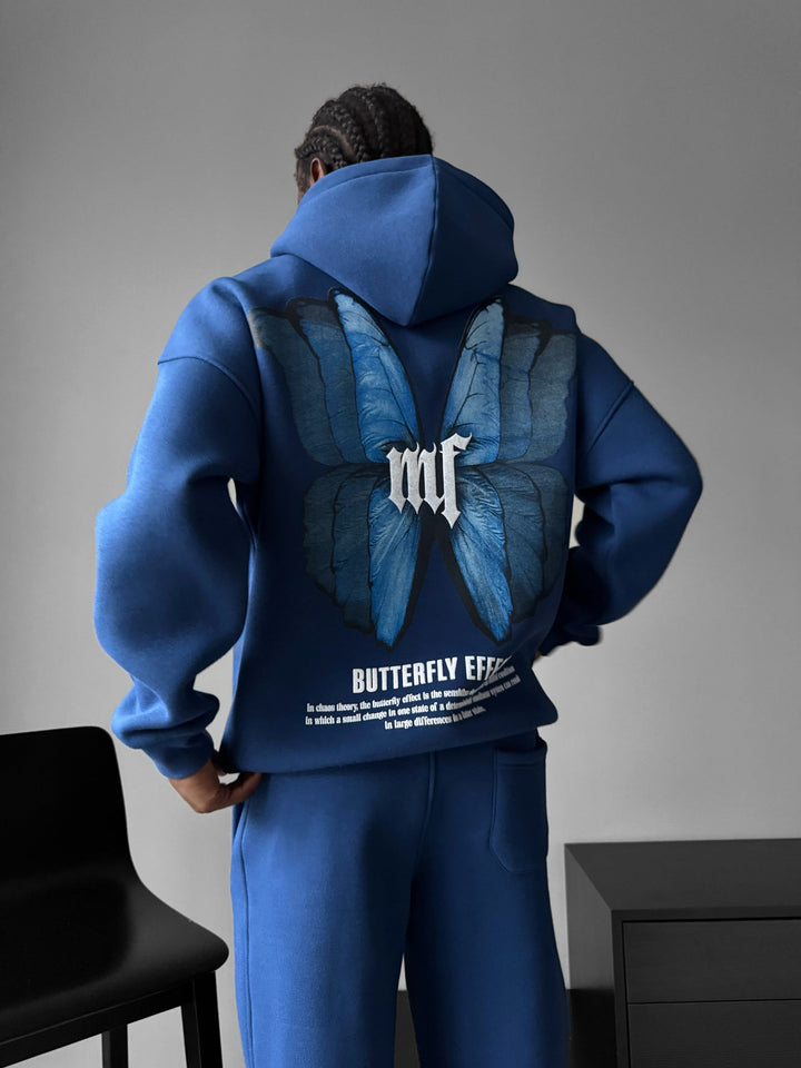 Hoodie Oversize Butterfly Effect - Navy Peony