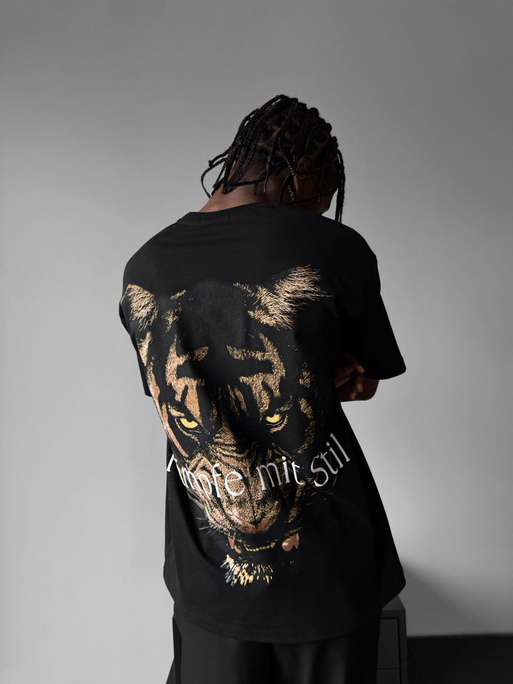 Oversize "Kämpfe mit Stil" T-shirt - Czarny