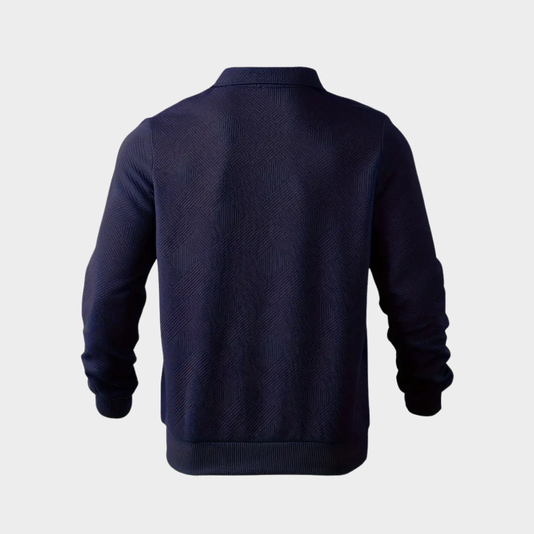 Fakturowany zamek 1/2 sweter