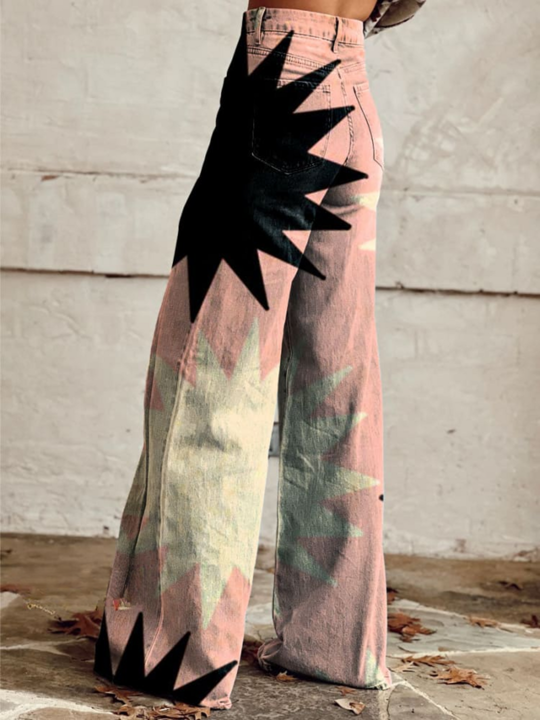 Elegancki klasyczny boho spodnie