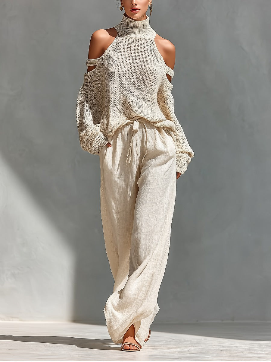 Cold-Shoulder dwuczęściowy zestaw