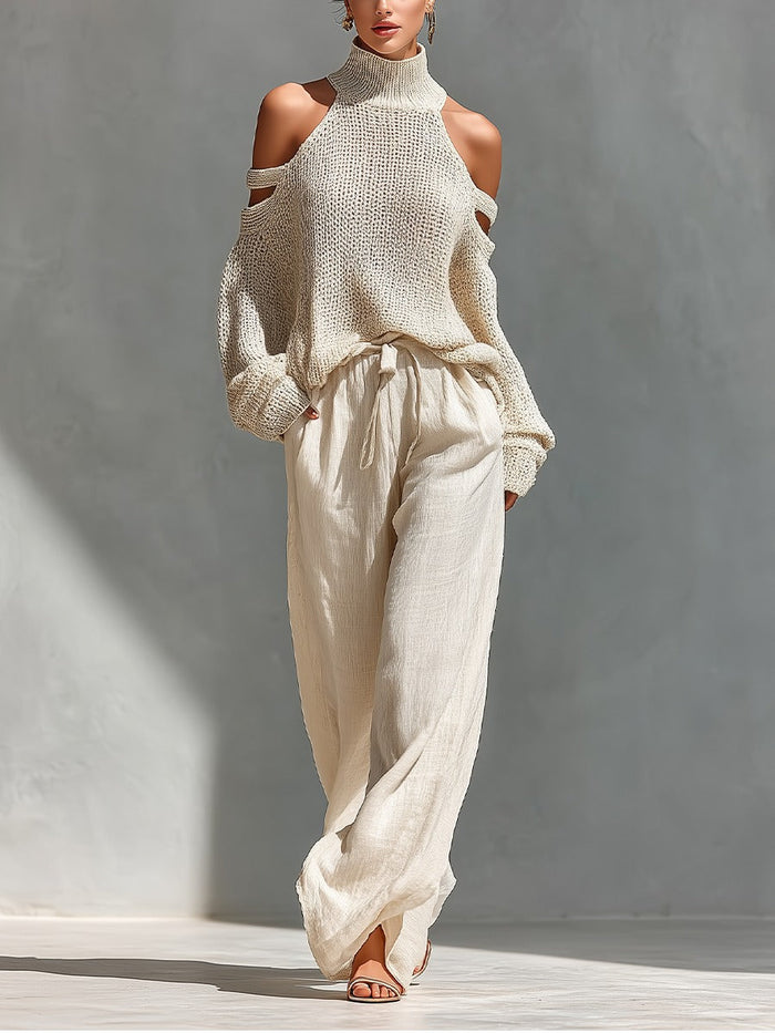 Cold-Shoulder dwuczęściowy zestaw