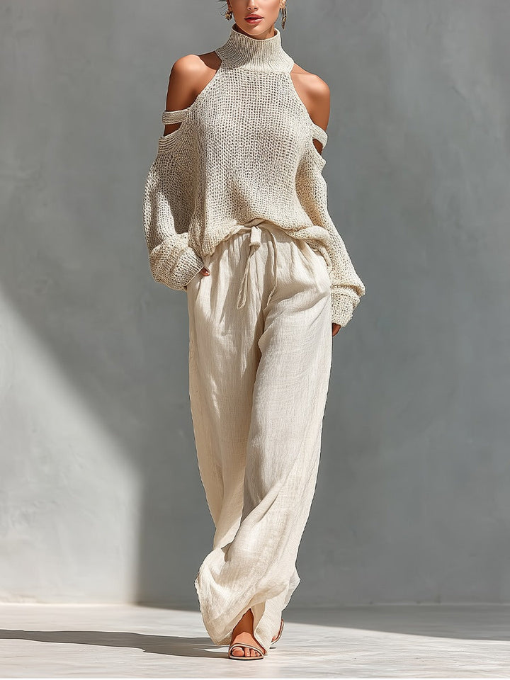 Cold-Shoulder dwuczęściowy zestaw