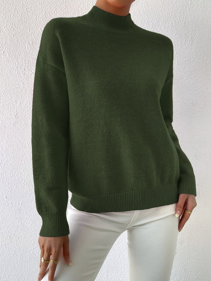 Elegancki imitacja szyja sweter