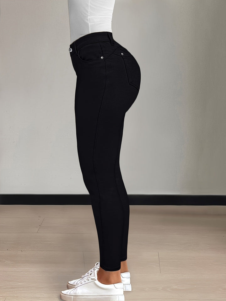 Wysoki-talia dopasowane dżinsy