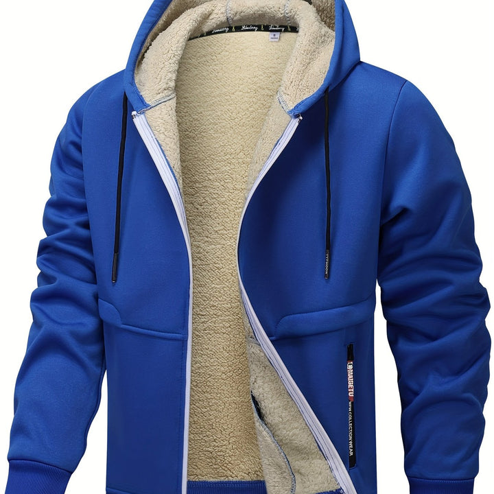 Przytulny z kapturem Zip-Up kurtka