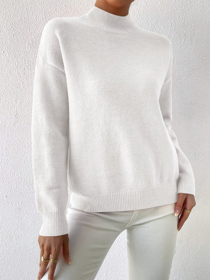 Elegancki imitacja szyja sweter