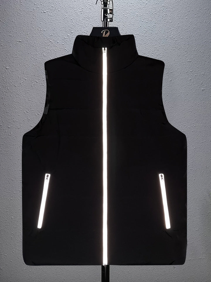 Pikowany Zip-Up kamizelka