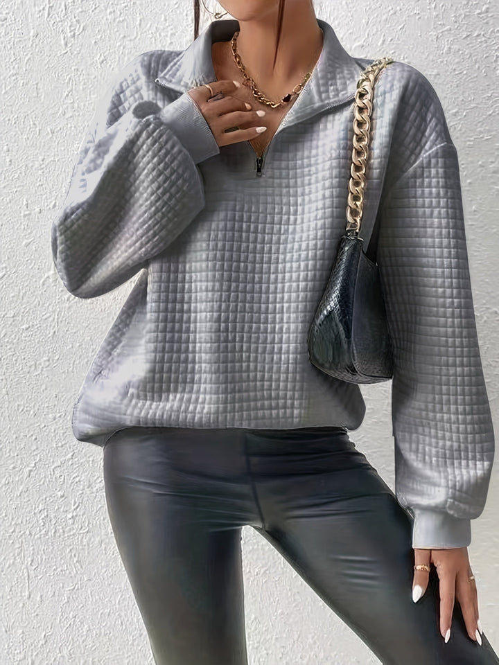 Swobodny zamek 1/4 sweter
