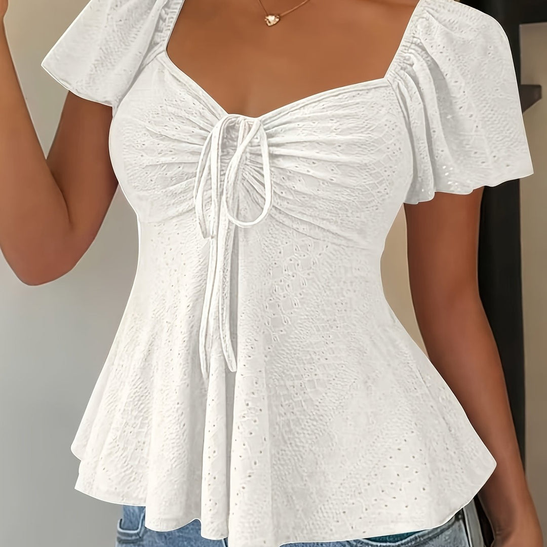 Flutter-Sleeve peplum top