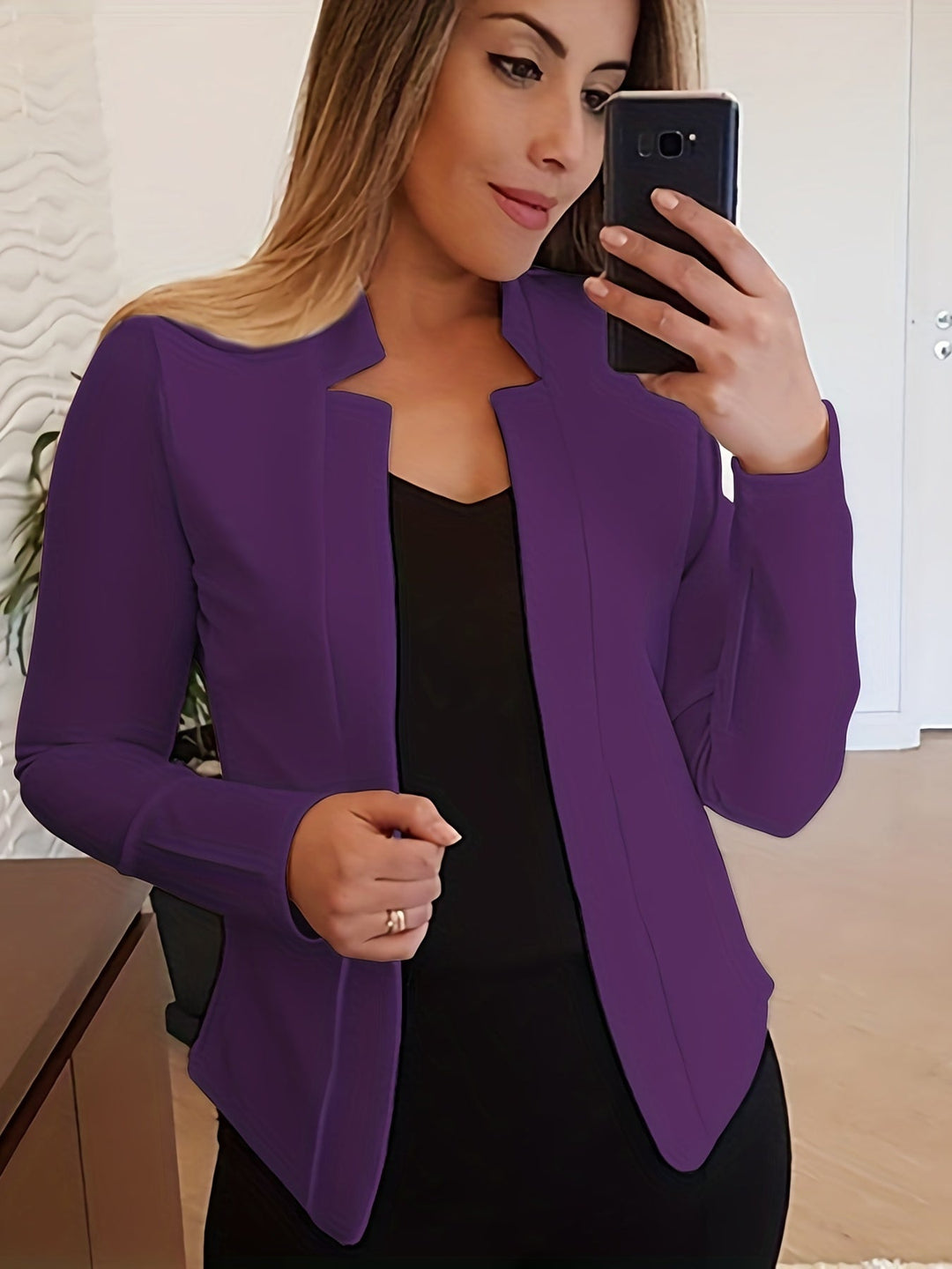 Otwarty przedni dopasowany kurtka