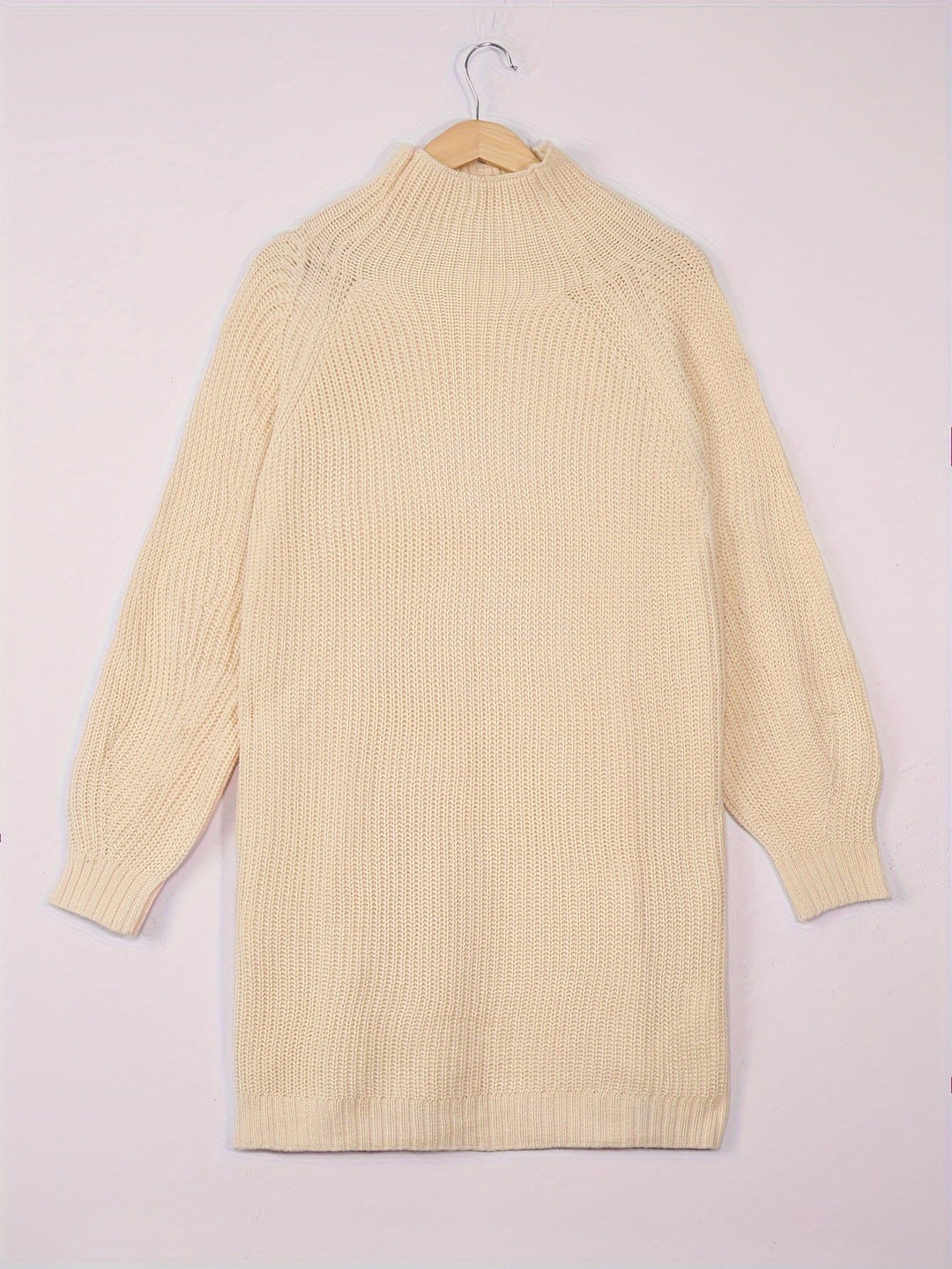 Swobodny Half-sweter z golfem sukienka