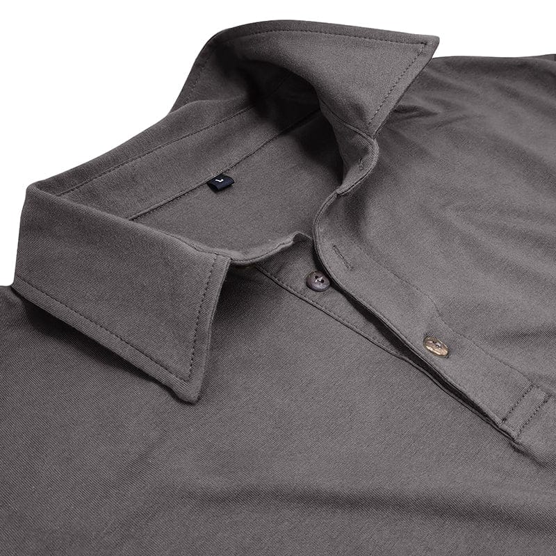 Stylowy wysokiej jakości długi-rękaw polo