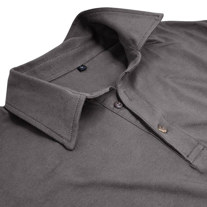 Stylowy wysokiej jakości długi-rękaw polo
