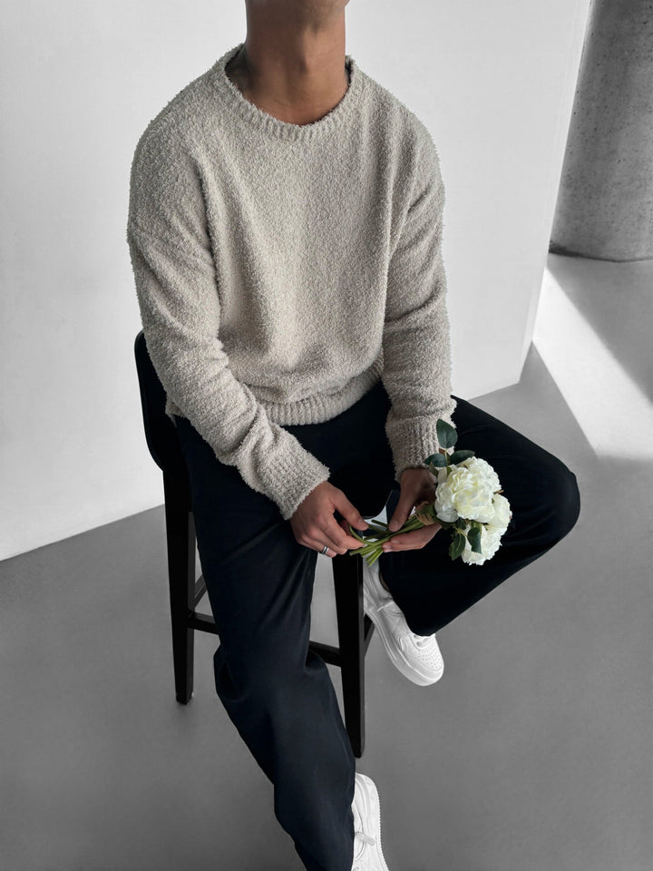 Oversize Plush Pullover - Kamienny Mocha
