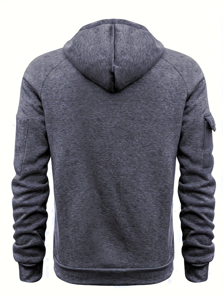 Użytkowy zamek 1/4 bluza z kapturem